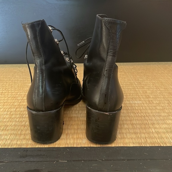 Freda Salvador Black Lace Up Boots - Picture 2 of 5